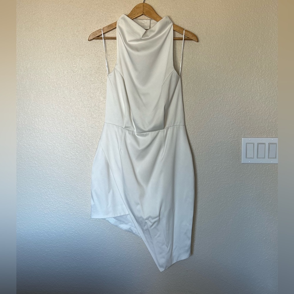Elliat | Ivory Camo Blouson Halter Dress - Picture 6 of 15